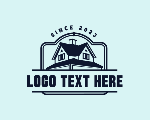 Real Estate - House Roofing Repair logo design