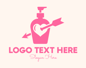 Moisturizer - Pink Lovely Lotion logo design