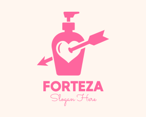 Pink Lovely Lotion logo design