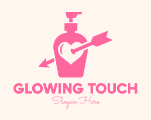 Moisturizer - Pink Lovely Lotion logo design