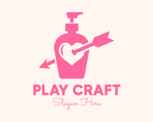 Pink Lovely Lotion logo design