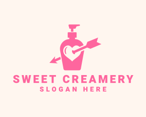 Pink Lovely Lotion logo design