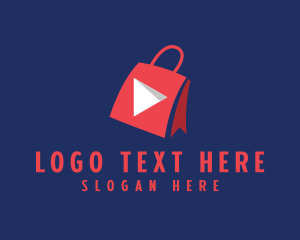 Youtube Vlog - Shopping Bag Multimedia logo design