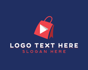 Youtube Star - Shopping Bag Multimedia logo design