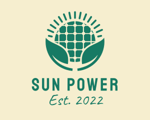 Solar Power Sustainability Energy  logo design