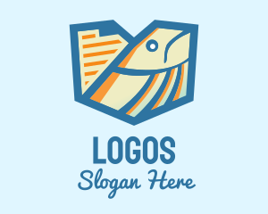 Pet - Geometric Fish Document logo design