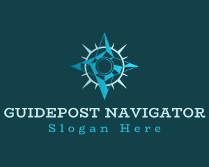 Directional Navigation Compass logo design