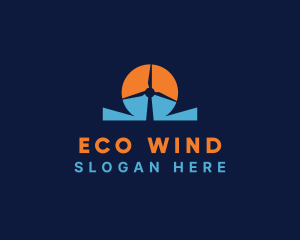 Windmill Propeller Energy logo design