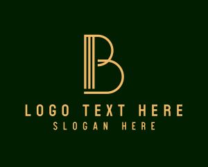 Art Deco - Luxury Boutique Event Letter B logo design