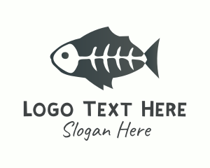 Sardine - Sketchy Fish Xray logo design