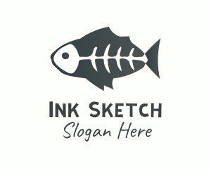 Sketchy Fish Xray logo design