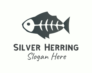 Herring - Sketchy Fish Xray logo design