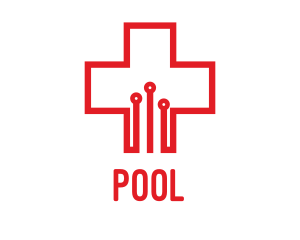 Clinic - Medical Circuit Cross logo design