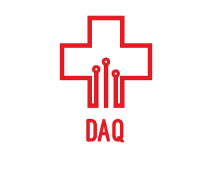 Medical Circuit Cross logo design