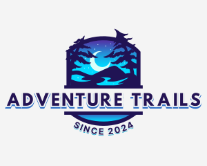 Night Outdoor Camping logo design