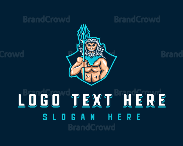 Poseidon Greek God Logo