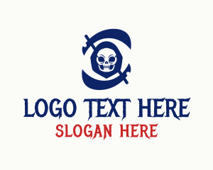 Hood - Creepy Grim Reaper logo design