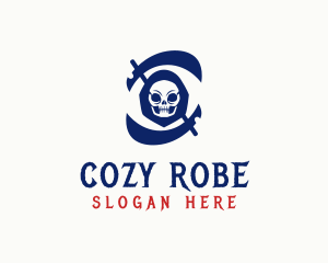 Robe - Creepy Grim Reaper logo design