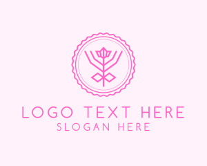 Minimal - Flower Badge Wellness logo design
