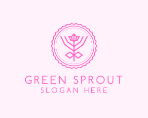 Flower Badge Wellness logo design