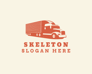 Orange Haulage Truck Logo