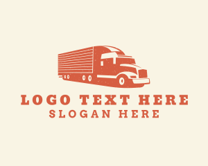 Moving Company - Orange Haulage Truck logo design