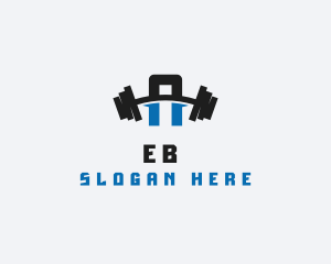 Bodybuilding - Barbell Gym Fitness Letter A logo design