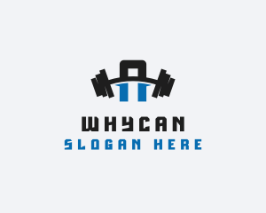 Bodybuilding - Barbell Gym Fitness Letter A logo design