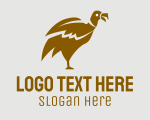Vulture - Brown Vulture Bird logo design