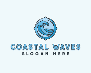 Ocean Wave Sea logo design