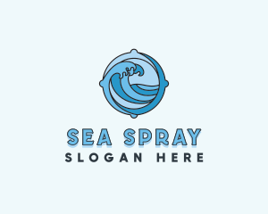 Ocean Wave Sea logo design