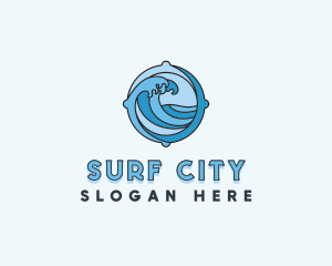 Ocean Wave Sea logo design