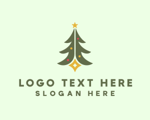 Winter - Christmas Forest Star logo design