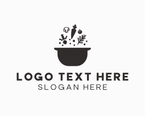 Mushroom - Vegetable Soup Pot logo design