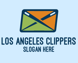 Sew - Needle Mail Envelope logo design