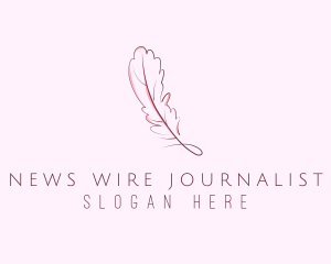 Journalist - Feather Pen Writer logo design
