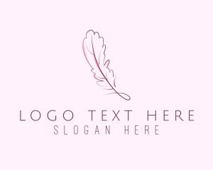 Blogger - Feather Pen Writer logo design
