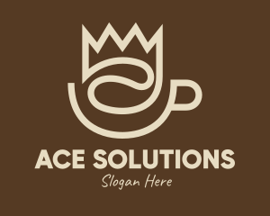 Hot Chocolate - Brown Coffee Crown logo design