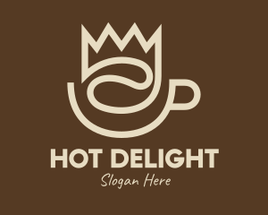 Brown Coffee Crown logo design