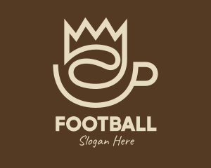 Caffeine - Brown Coffee Crown logo design