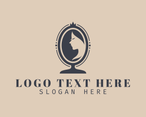 Lady - Elegant Mirror Woman logo design