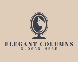 Elegant Mirror Woman logo design