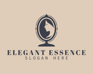 Elegant Mirror Woman logo design