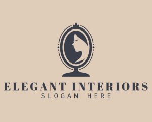 Elegant Mirror Woman logo design