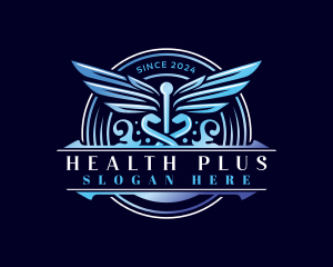 Circular Caduceus Therapy logo design