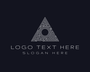 Monoline - Pyramid Triangle Brand logo design