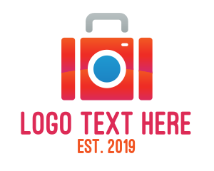 Photograph - Red Camera Luggage logo design
