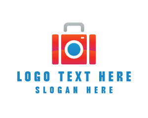 Modern - Red Camera Luggage logo design