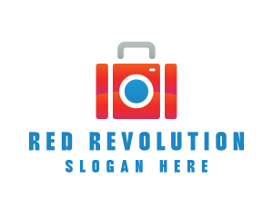 Red Camera Luggage logo design