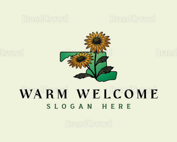 Maryland Botanical Flower Logo